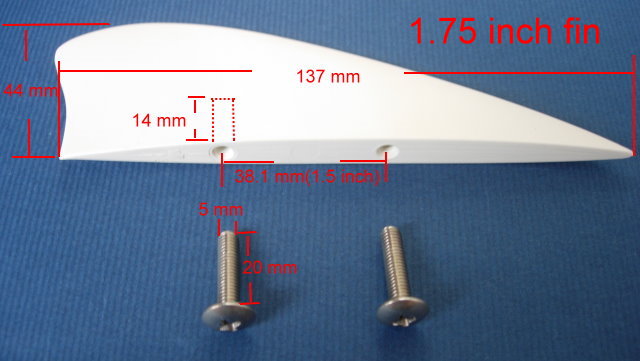 1.75 inch fin of kiteboard (1 piece)